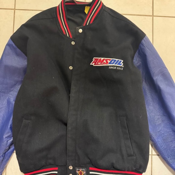 JH Design Amsoil Racing Reversible  Men's Varsity Jacket XL - Picture 2 of 4